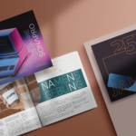 Jubiläumsmagazin SONAPRO als Mockup vor einem einfarbigem Hintergrund präsentiert